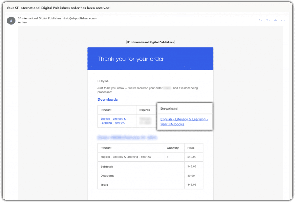 Invoice DownloadLink